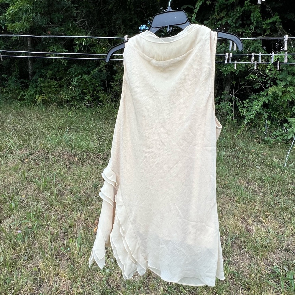 Milano Cream Ruffled Mini Dress - Picture 4 of 4
